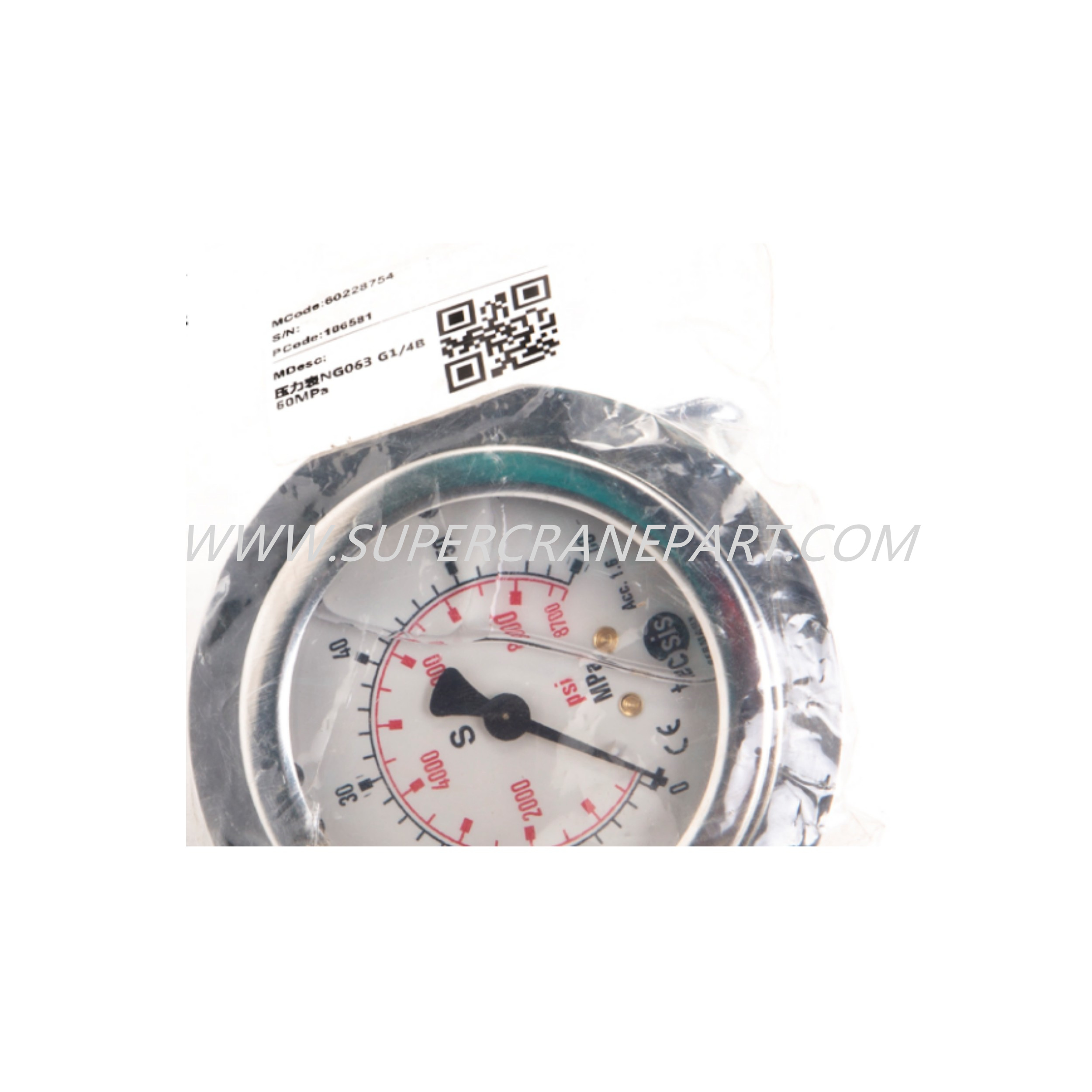 60108418 Anti-vibration Pressure Gauge WDB-M-YS-22-14